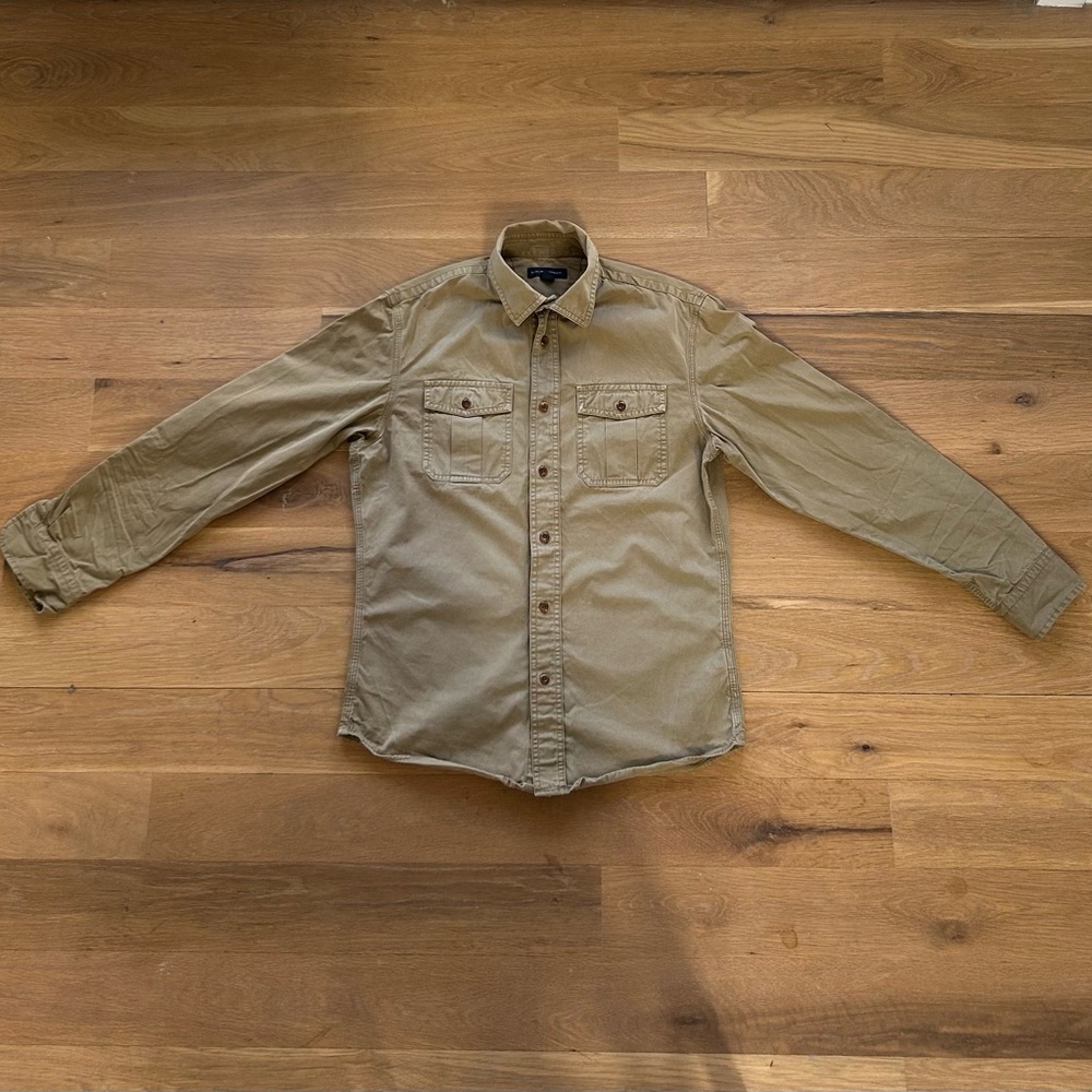 Banana Republic Tan Button-Up Shirt - Picture 3 of 7